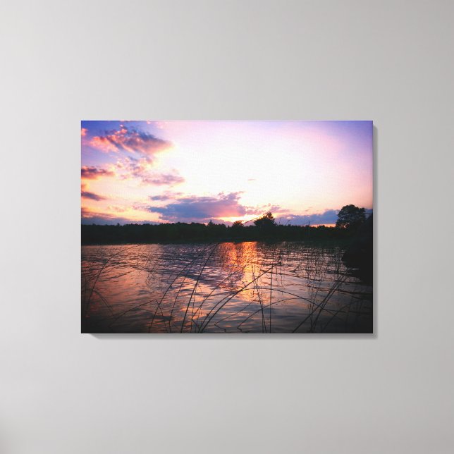Sunset Reflections Canvas Print (Front)