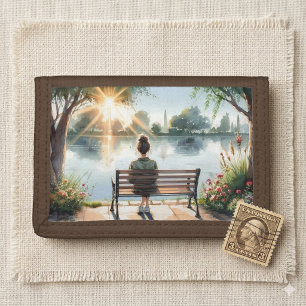 Sunset Reflections Lake Scene Trifold Wallet