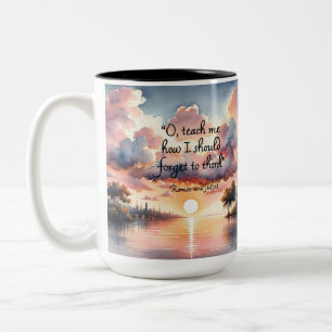 Sunset Reflections: Pastel Sunset Watercolor Two-Tone Coffee Mug