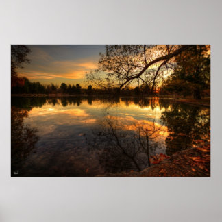 Sunset reflections poster