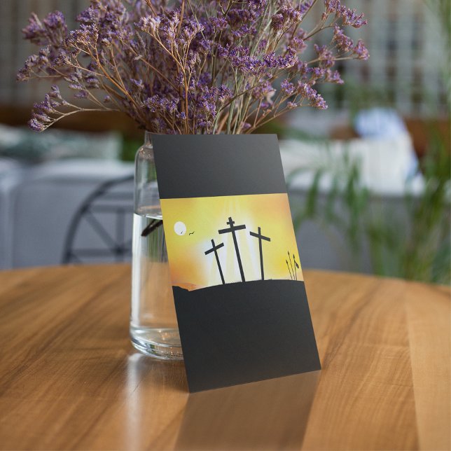 Sunset Religious Crosses Card (Creator Uploaded)