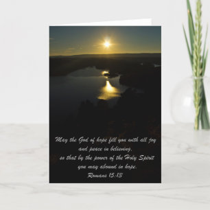 Sunset Religious Sympathy Card