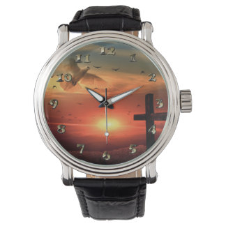 Sunset Resurrection Dove and Cross Watch