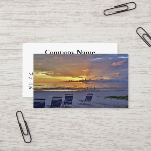 Sunset Retirement Business Cards 13