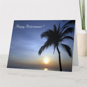 sunset retiring palm big card