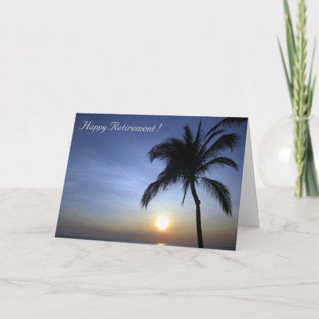 sunset retiring palm card (Front)