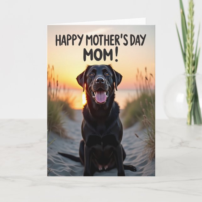 Sunset Retriever Mothers Day Card (Front)