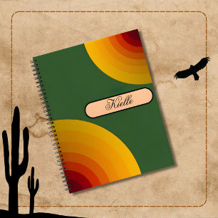 Sunset Retro spiral notebook