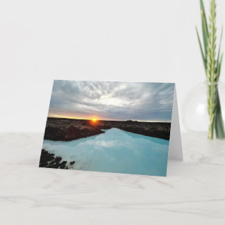 Sunset, Reykjanes Peninsula Iceland Blank Card