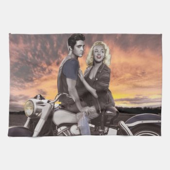 Sunset Ride 2 Kitchen Towel by boulevardofdreams at Zazzle