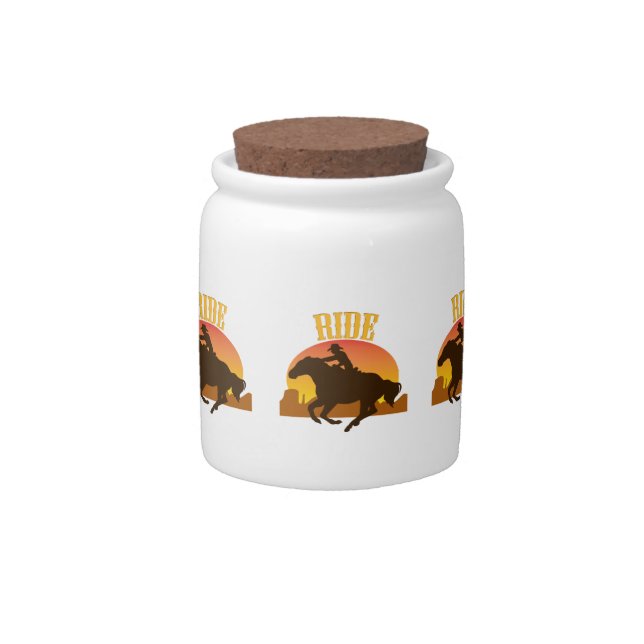 Sunset Ride Candy Jar (Front)