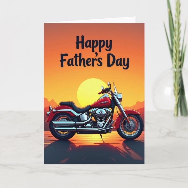 Sunset Ride Fathers Day Card (Front)