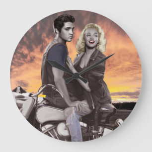 Sunset Ride Large Clock