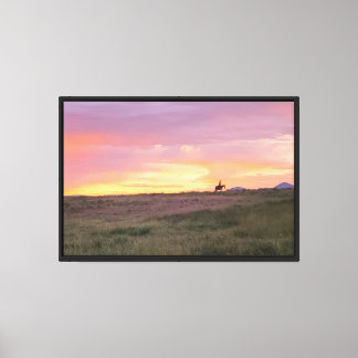 Sunset Ride Stretched Canvas Print