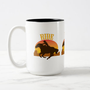 Sunset Ride Two-Tone Coffee Mug