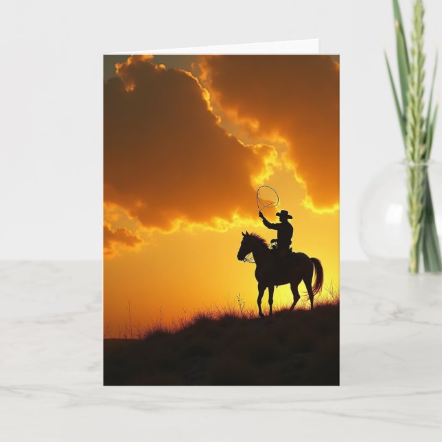 Sunset Rider Fathers Day Card (Front)