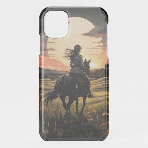 Sunset rider girl design iPhone 11 case