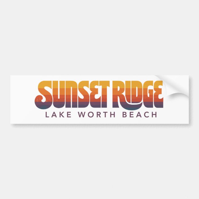 Sunset Ridge Bumper Sticker (Front)