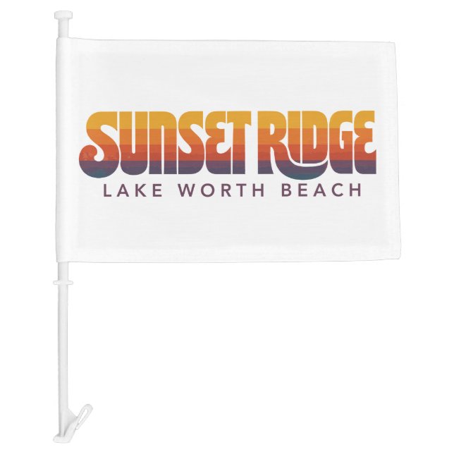 Sunset Ridge Car Flag (Front)