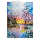 Sunset Riverside Card (Front)