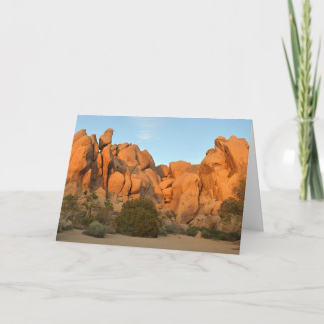 Sunset Rocks at Joshua Tree Card (Front)