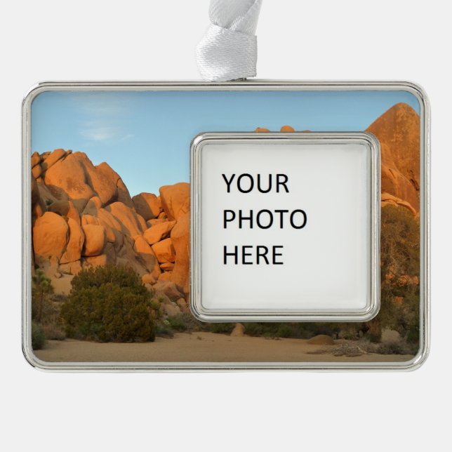 Sunset Rocks at Joshua Tree Christmas Ornament (Front)