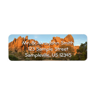 Sunset Rocks at Joshua Tree Label