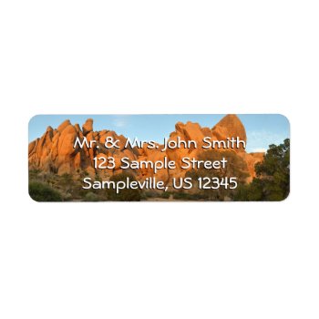 Sunset Rocks At Joshua Tree Label by mlewallpapers at Zazzle