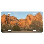 Sunset Rocks at Joshua Tree License Plate