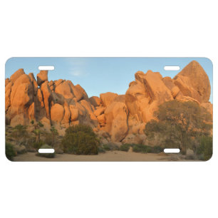 Sunset Rocks at Joshua Tree License Plate