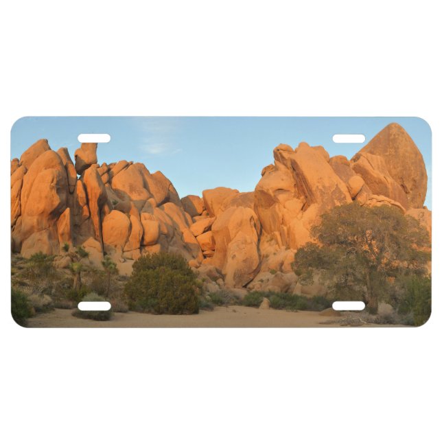 Sunset Rocks at Joshua Tree License Plate (Front)