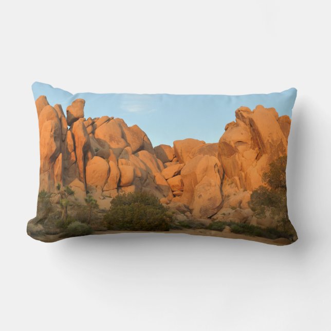 Sunset Rocks at Joshua Tree Lumbar Pillow (Front)