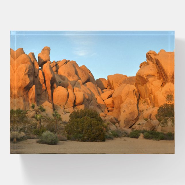 Sunset Rocks at Joshua Tree Paperweight (Front)