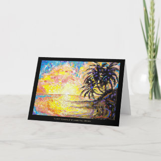 "Sunset-Romance" by James Paul Brown Greeting Card