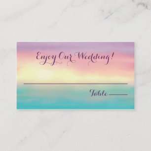 Sunset Romance   Seating Escort Card