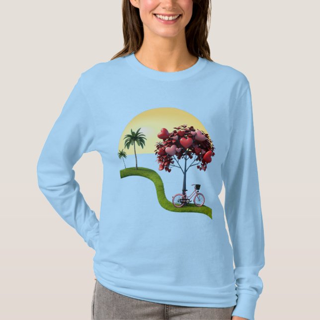Sunset Romantic Love Art Basic Long Sleeve T-Shirt (Front)