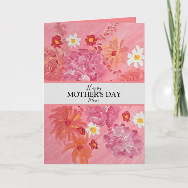 Sunset Rose Custom Photo Mother's Day Card (Front)