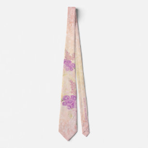 Sunset Rose Father of the Bride blush bow Bouquet Neck Tie