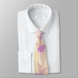 Sunset Rose Father of the Bride bow Bouquet Neck Tie