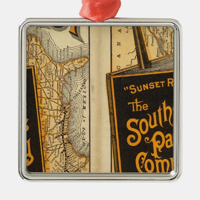 Sunset Route Metal Ornament (Front)