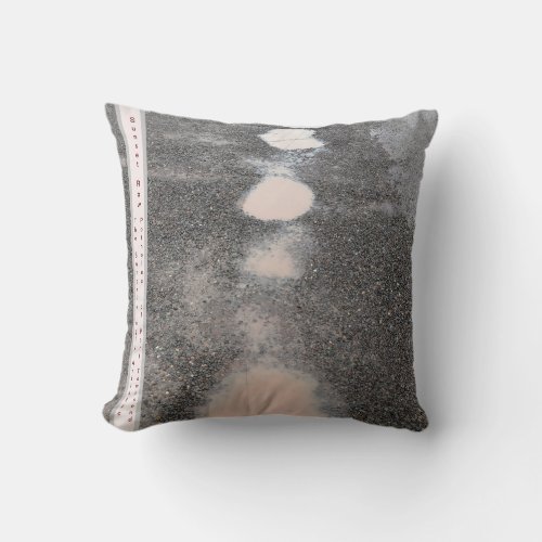 Sunset Row Potholes Throw Pillow