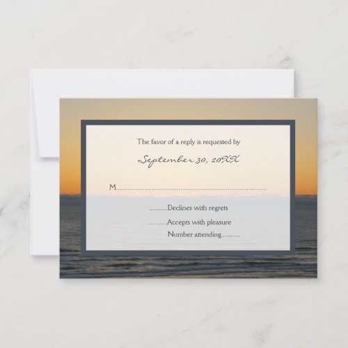 Sunset RSVP Wedding Invitation