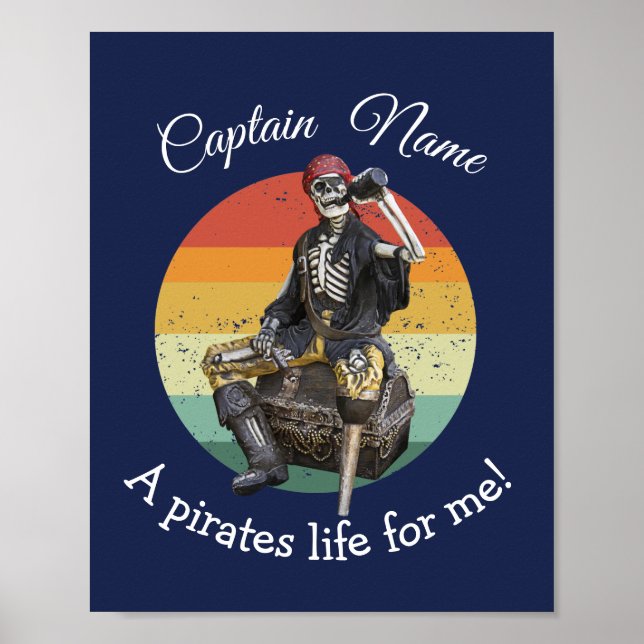 Sunset Rum Party Pirate  Poster (Front)