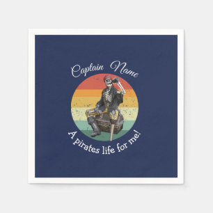 Sunset rum skeleton Party Pirate Napkins
