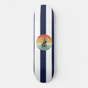 Sunset Rum Skeleton Party Pirate Skateboard