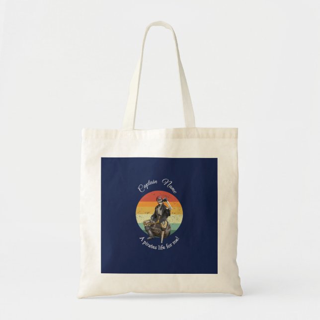 Sunset Rum Skeleton Party Pirate  Tote Bag (Front)
