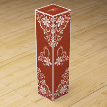 Sunset Rust Chic Mr & Mrs Wedding Wine Gift Box