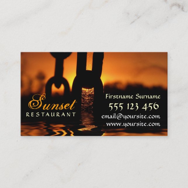 Sunset Rustic Business Card (Front)