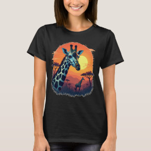 Sunset Safari Wild African Giraffe Tee