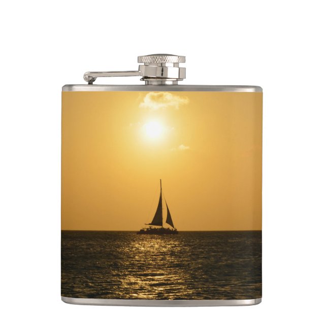 Sunset Sail Flask (Front)